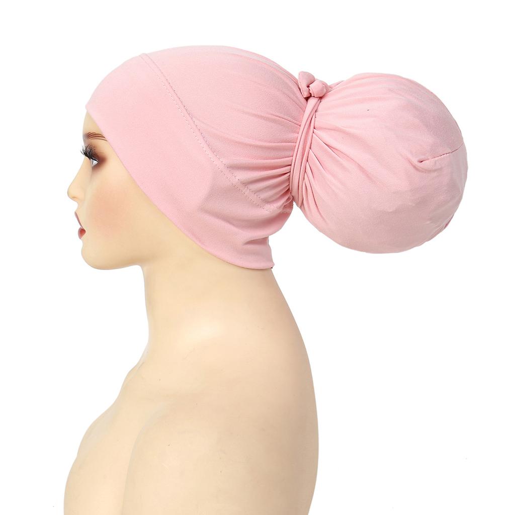 2025 New Soft Muslim Turban Hat Inner Hijab Caps Islamic Underscarf Bonnet India Hat Hair Loss Female Headwrap Turbante Mujer
