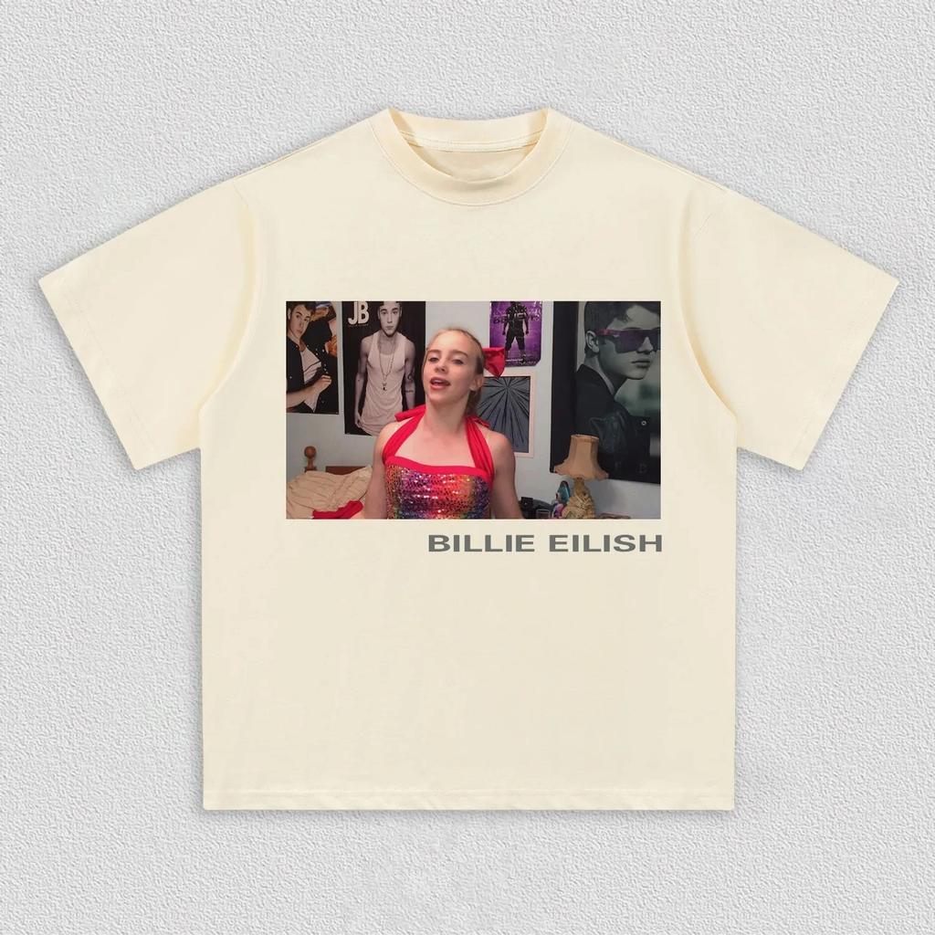 Billie Eilish Lunch 2026 Merch Album T shirt Cotton Unisex Men‘s Women's T-Shirt Y2k Casual Tour Exclusive Fans High-Quality Tee