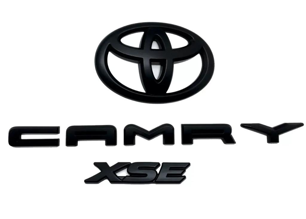 fszh2 3pcs ABS Overlay logo for Toyota 2018-2024 Camry modified three-dimensional covering 3D SE XSE trunk sticker car accessories