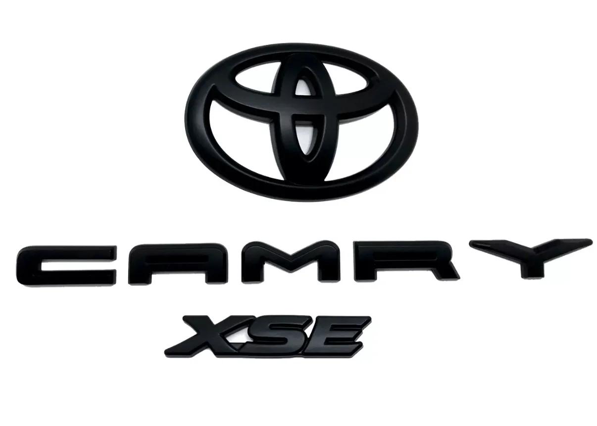 

3pcs ABS Overlay logo for Toyota 2018-2024 Camry modified three-dimensional covering 3D SE XSE trunk sticker car accessories