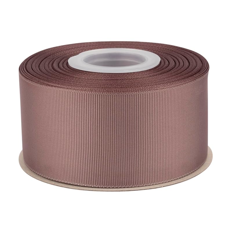 

[Tekdeere]Width 50mm solid chocolate chip grosgrain ribbon, perfect for gift wrapping, sewing, hair accessories, wedding decorations - 22 meters/roll