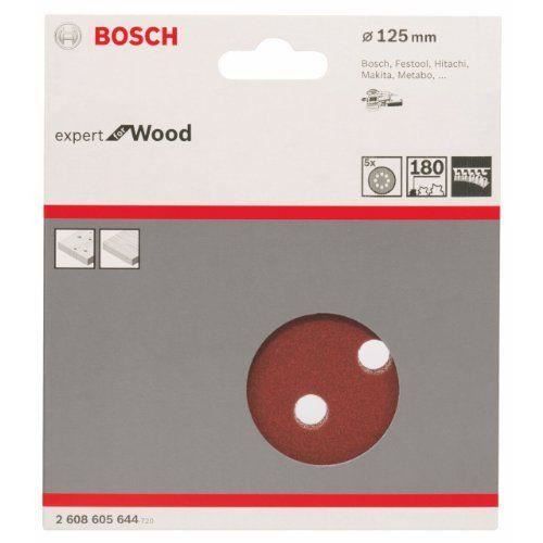 Disques abrasifs - BOSCH - C430 - Ø 125 mm - Grain 180 - Pack de 5