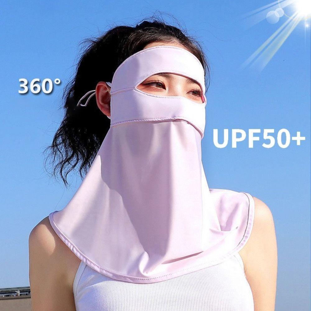 Balaclava Mas Ice Silk Sunscreen Mask 360 Full Cover Summer Headband Cycling Scarf  For Men Women