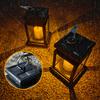 Hanging Flickering Solar Lights Star/Candle Garden Decoration Lantern Waterproof Landscape Yard Lights Terrace Lamp with Hook