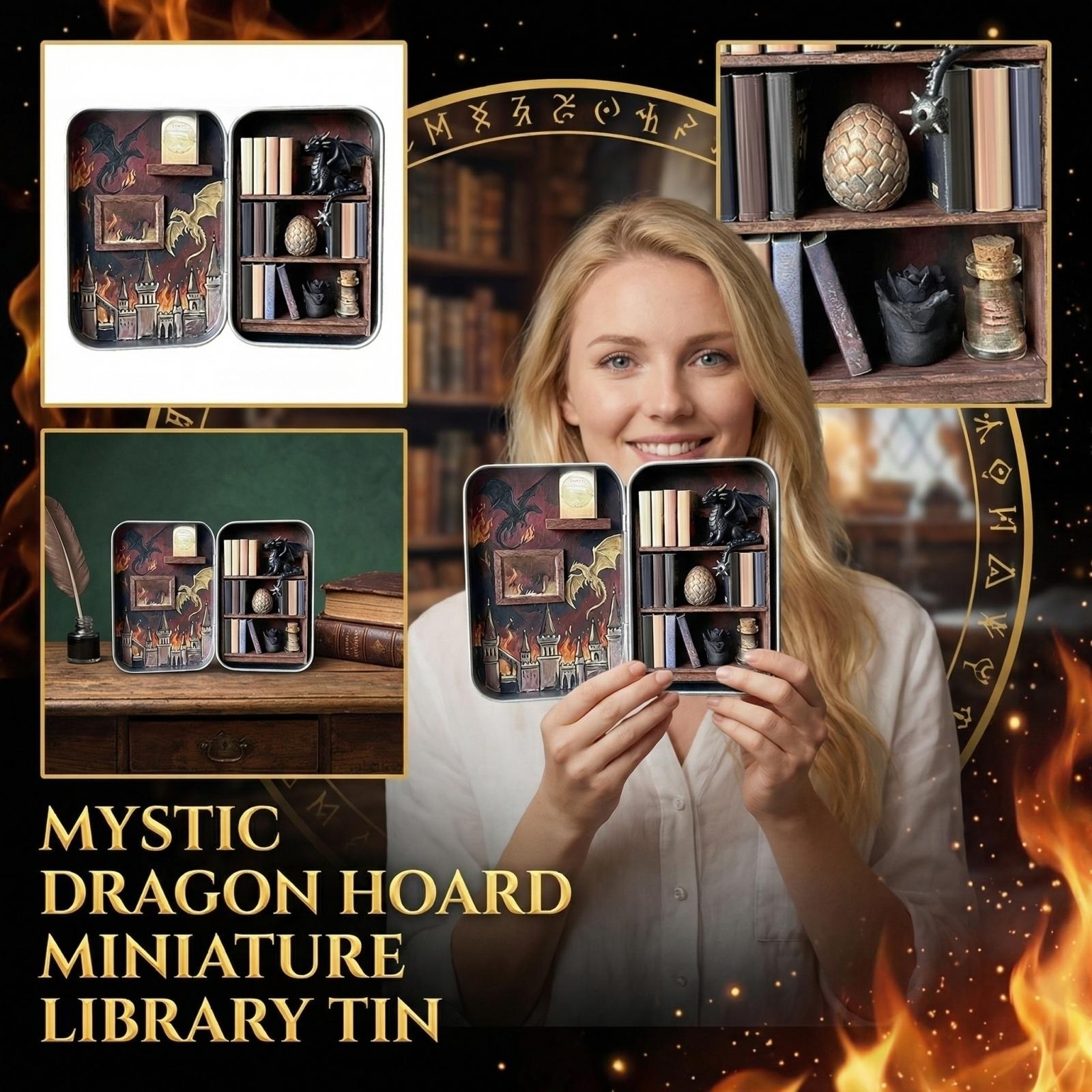 

Miniature Dragon Library Model Iron Box One Size