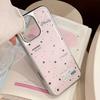 Suitable for Apple 15 phone case, iPhone 16 Pro Max, black and pink stars with resin, 17 electroplated, 14 minimalist style, Huawei