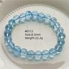 Natürlicher Blauer Topas Klare Runde Perlen Trendiges Unisex Armband Schmuck Party Geschenk 7mm 8mm AAAAAA