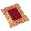 Vintage Ring Holder Antique Gold Carved Photo Frame Jewelry Display Stand with Velvet Lining Ring Earring Organizer