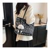 Chic 2026 Graffiti Print Faux Leather Tote Bag for Women, Spacious Casual Shoulder Handbag, Trendy Daily Commute Underarm Bag CLE