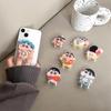 Crayon Shin Chan Anime Figures Cartoon Mobile Phone Cushion Bracket Interest Back Stick Telescopic Bracket Desktop Ornament Gift