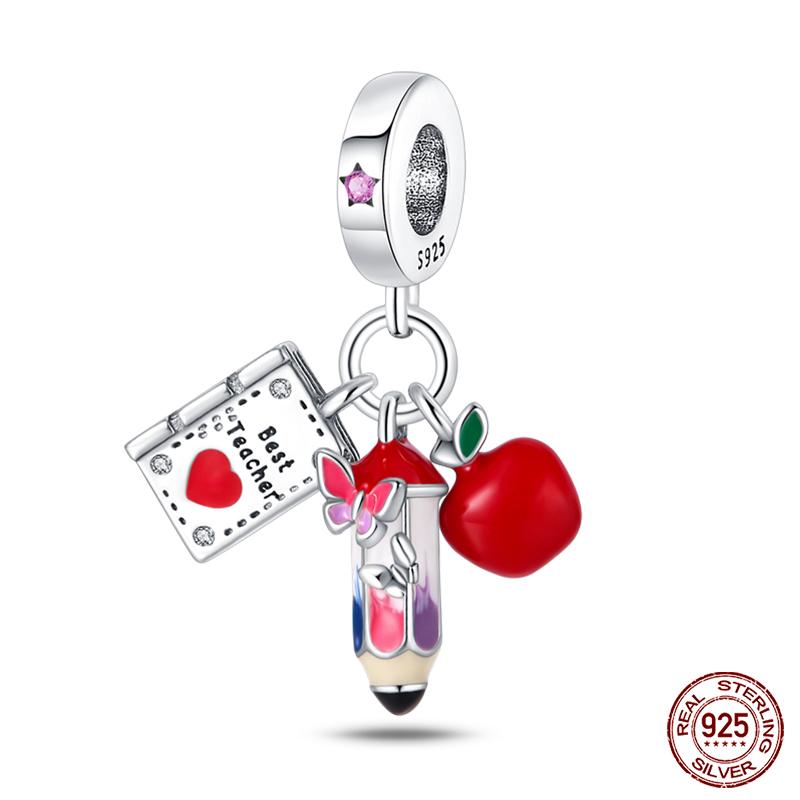 Fit Qikaola Original Bracelets Copper Music Symbol Drawing Plate Medicine Box Career Series Charms Beads For Diy Jewelry