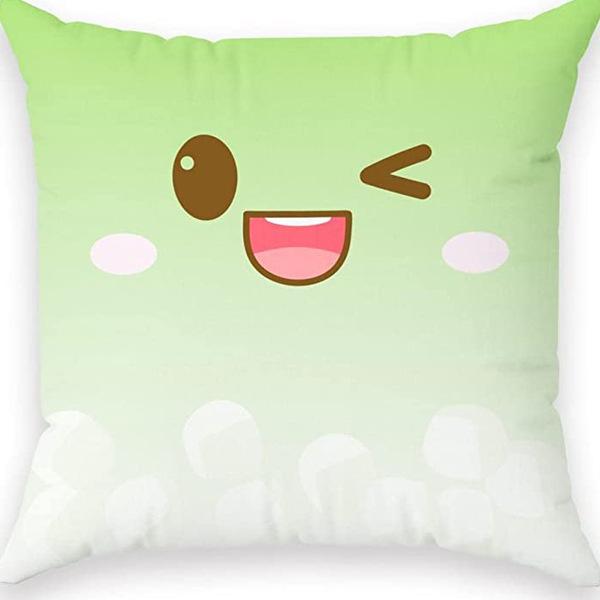 Super Cute Cartoon Linen Pillow Case Digital Printed Cushion Sofa Bed Pillow Simple