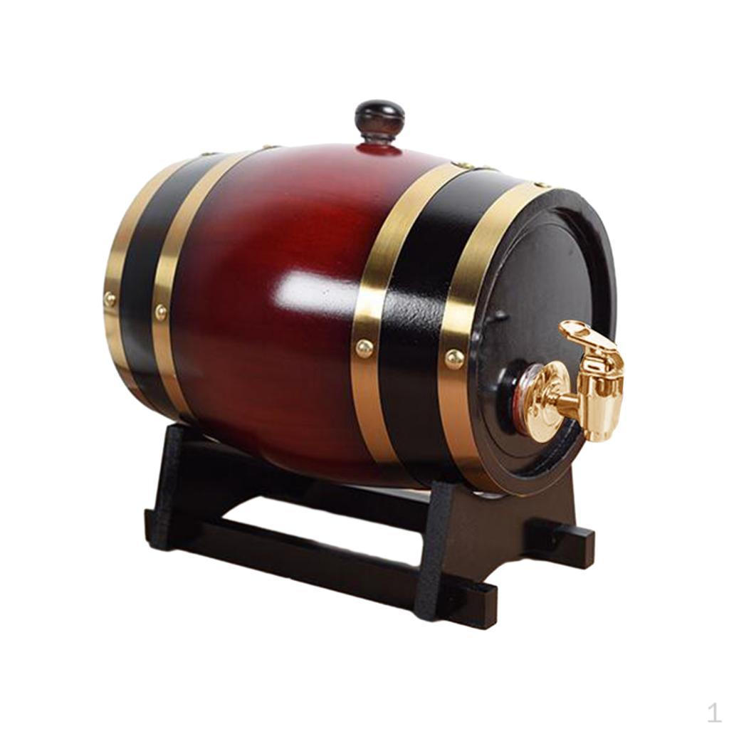 Beer Barrel Dispenser Oak Wine Port Keg Wood Aging for Liquor Beverage