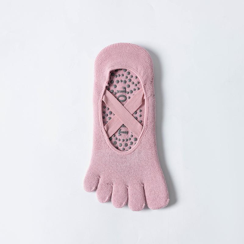 Ladies Spring and Summer New Cross-strap Backless Professional Non Slip Sports Pilates Yoga Socks