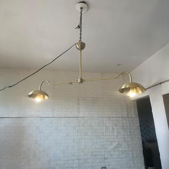 Aldorno Linear Shade Pendant Chandelier Elegant Lighting Fixture for Dining Room or Living Room, Modern Stylish Hanging Light