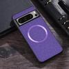 Coque Google Pixel 6/7/8 à Texture Tissu Magnétique Couverture Complète – Couleur Unie