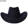 Artificial Suede Western Cowboy Hats Big-edge Gentleman Cowgirl Jazz Hat Outdoor Vacation Cap Party Cosplay Hat