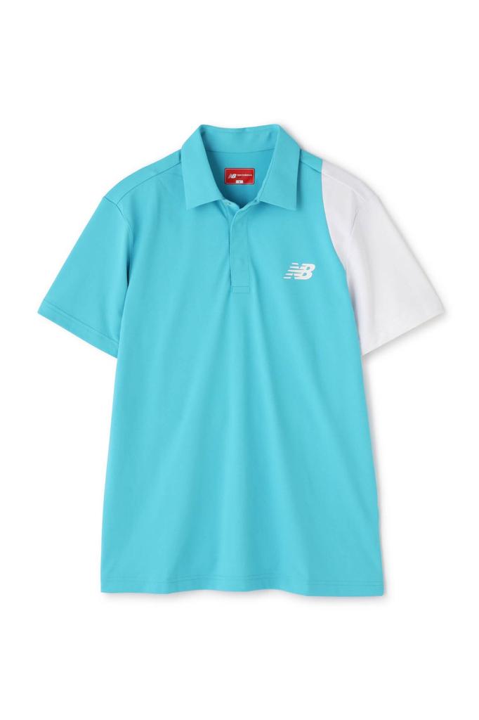 New Balance Golf Short Sleeve Polo Shirt 6 Men's (Stretch, FIELDSENSOR Moisture-Wicking, Quick-Drying) / 012-3268001 111_Blue [LL]