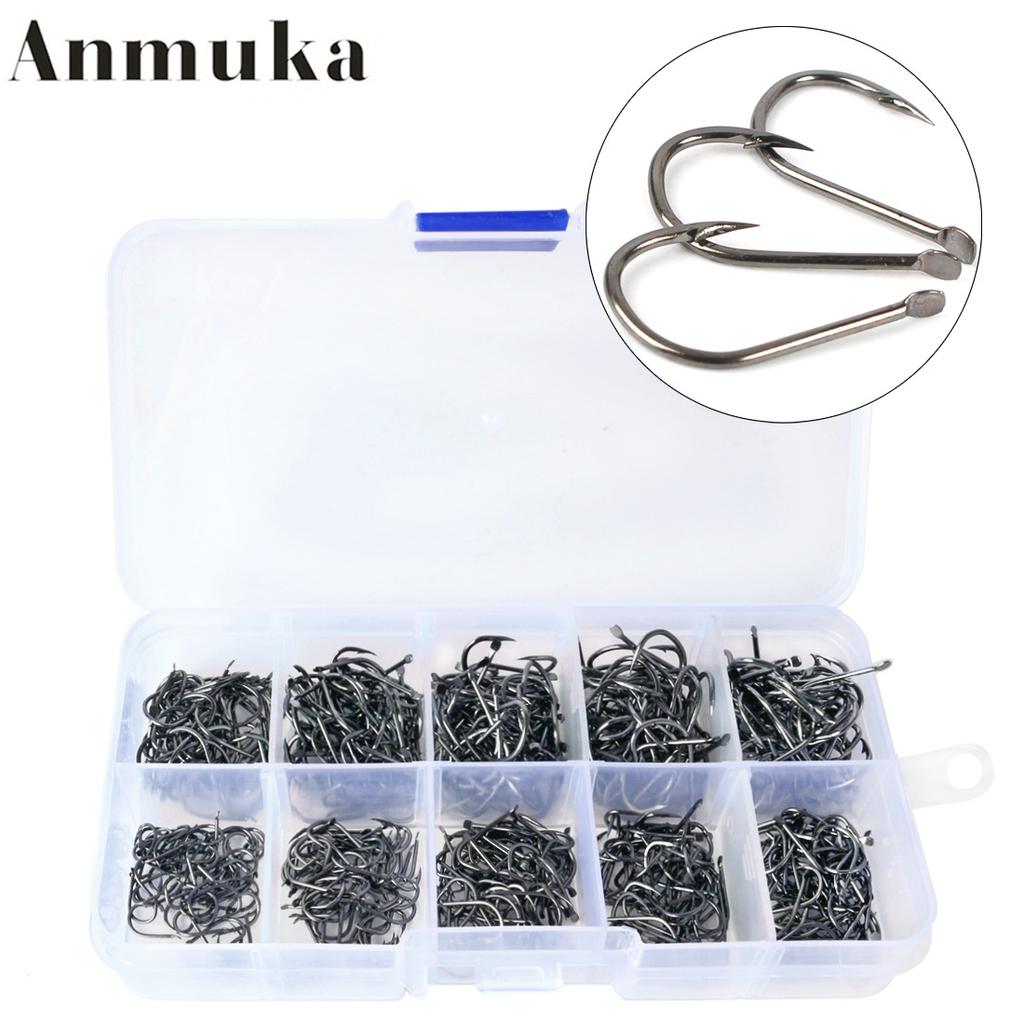 1 Set Of Fishing Hook High-carbon Steel Fish Hook Set 3#-12# Non-ring Non-hole Fish Barbed Hook