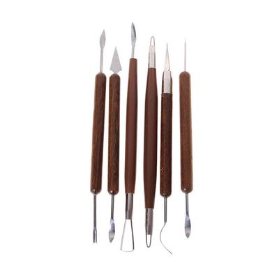 6Pcs Clay Sculpting Wax Carving Pottery Diy Tools Shapers Polymer Modeling Gift