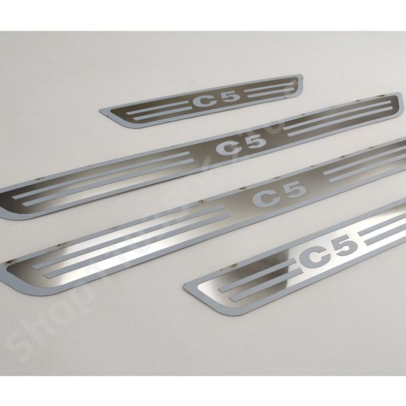 Voor Citroen C5 2010-2016 Roestvrij Staal Instaplijst/Dorpel Dorpel Instaplijst Welkomstpedaal Auto-styling