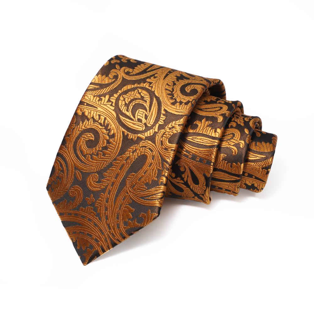 Corbata de Jacquard Rayada para Hombre, Atada a Mano, Poliéster, 8cm, Accesorio Formal de Negocios de Alta Gama