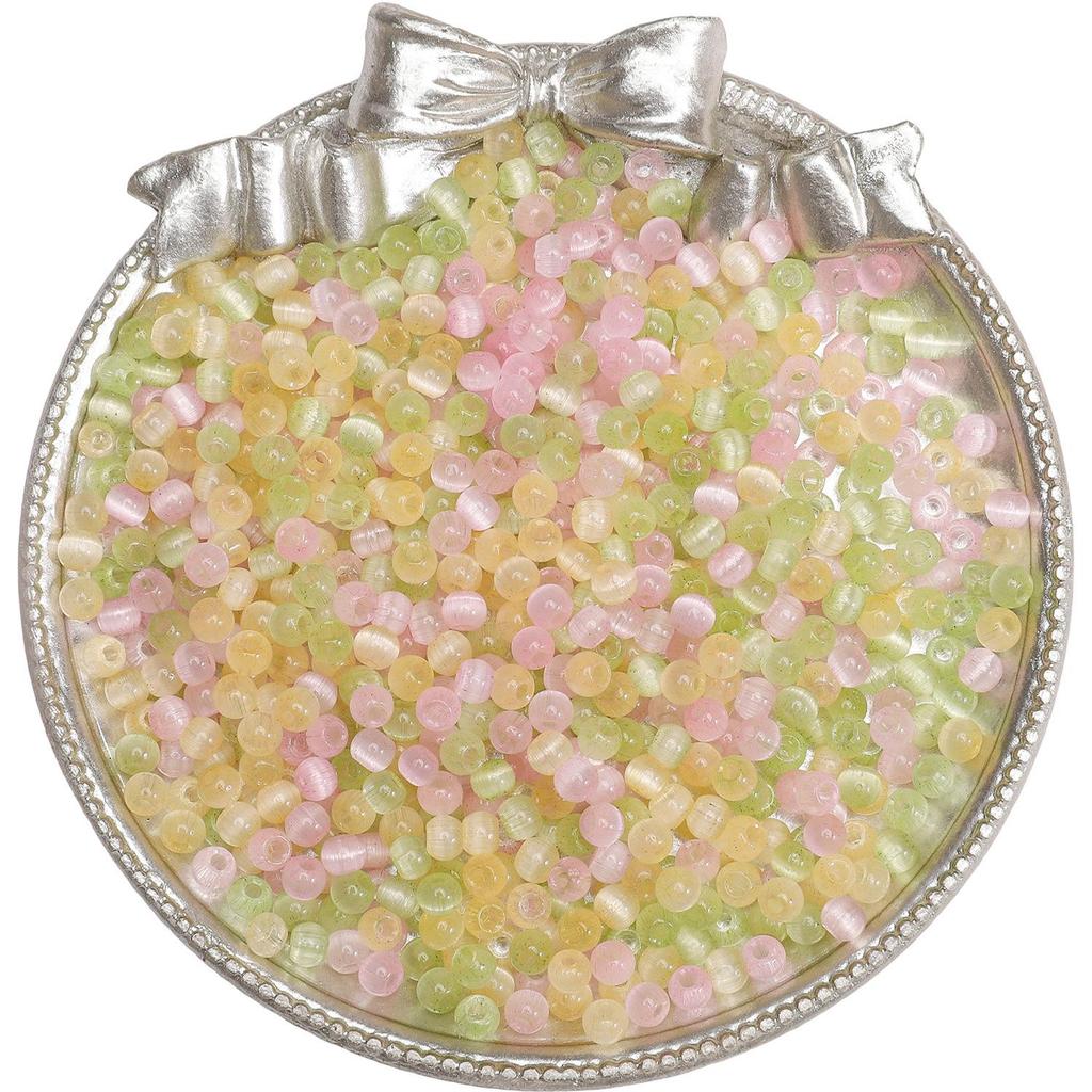 4mm High-Quality Glass Cat's Eye Seed Beads for Handmade DIY Jewelry and Accessories.