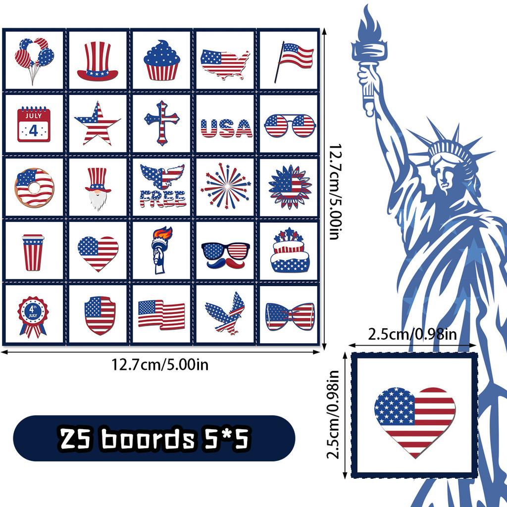 Independence Day Themed Party Afternoon Tea Entertainment Board Game Set Card