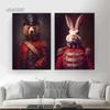 Noble Animals Deer Lion Portrait Vintage Art Posters Canvas Prints Art Paintings Cool Animal Wall Art Pictures Living Room Decor