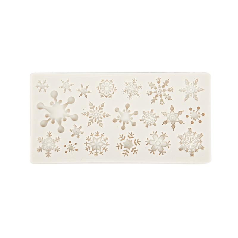 Christmas Snowflake Silicone Fondant Mold Cake Decorating Border Baking Mould 3D
