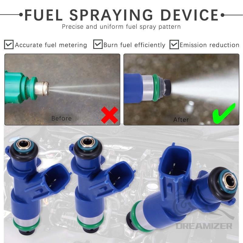 4Pcs 16450RWCA01 410cc Fuel Injectors With Plugs For Honda Civic Acura RDX RSX K20 K24 B16 16450-RWC-A01 Car Auto Accessories