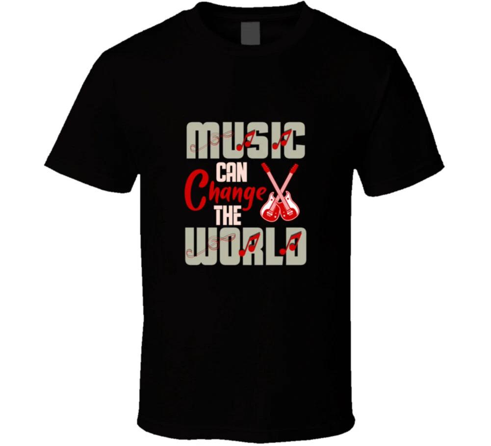 Music Can Change The World Guitars Rock And Roll Gift T Shirt M