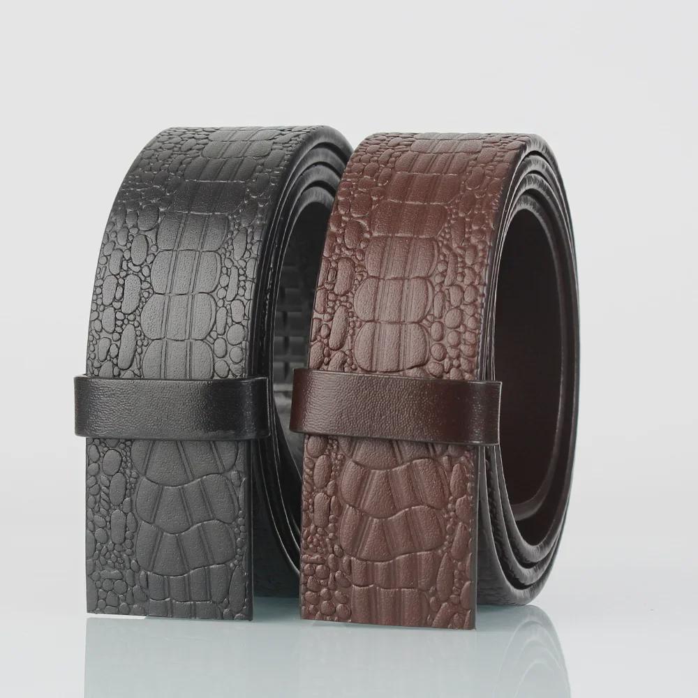 

Men s Automatic Buckle Crocodile Pattern Leather Belt 105cm