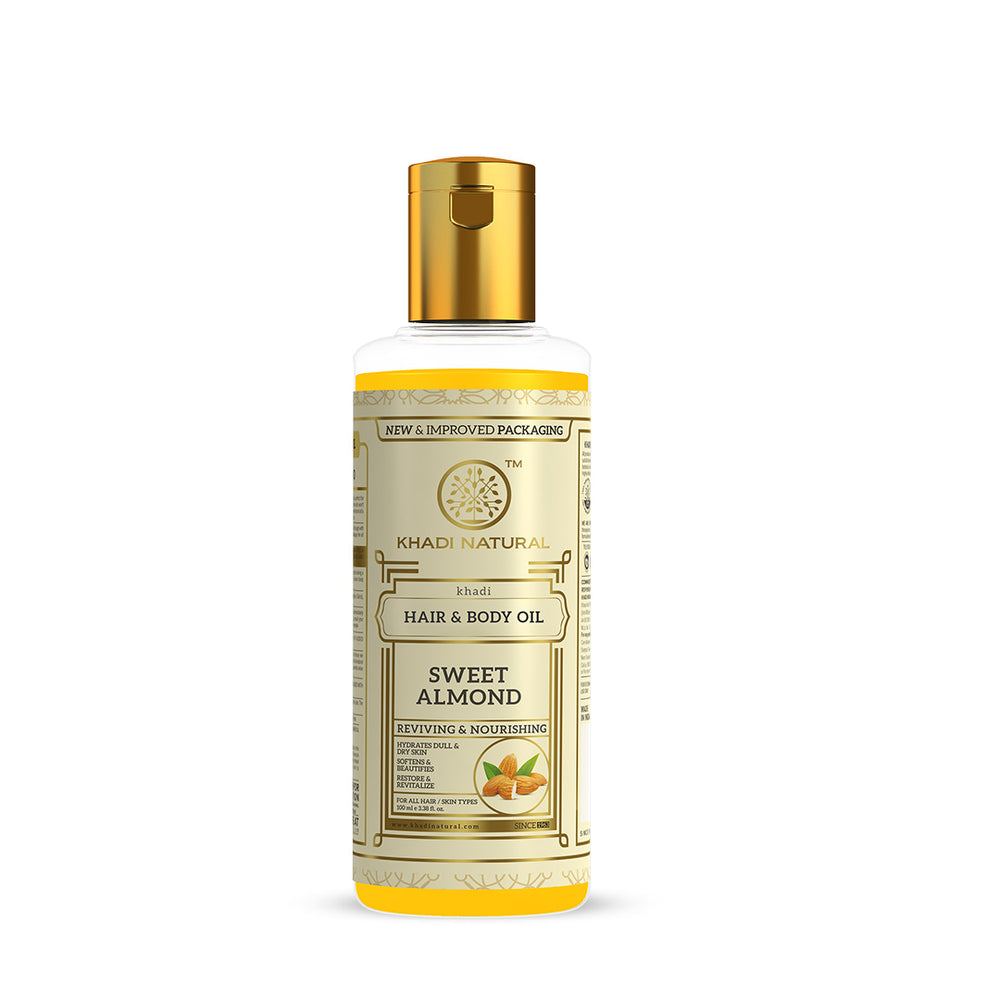 KHADI НАТУРАЛЬНОЕ МАСЛО сладкого миндаля SWEET ALMOND OIL, 100ML