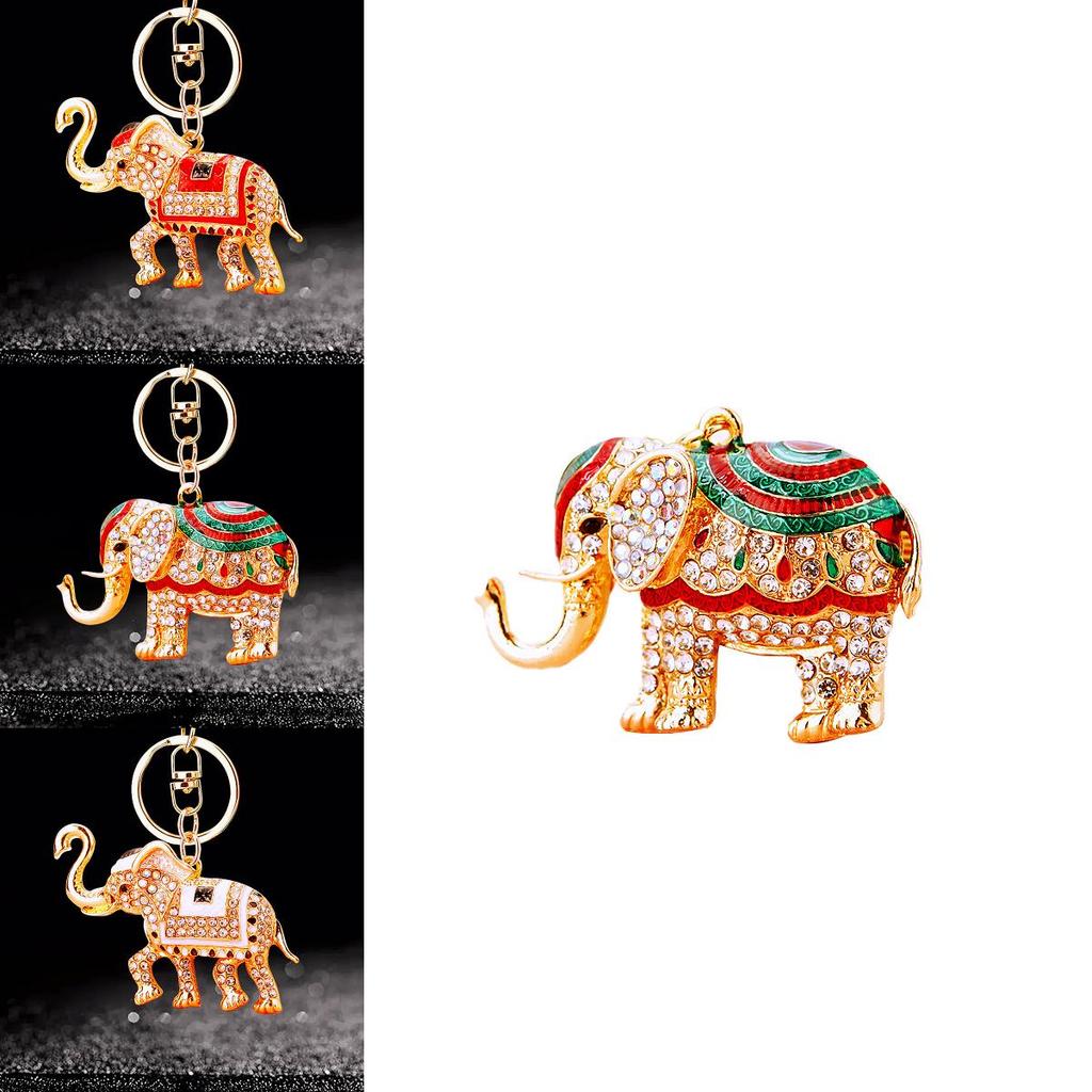 Cute Rhinestone Elephant Keychain In Vibrant Colors Great For Bag Accessories Or Gifts