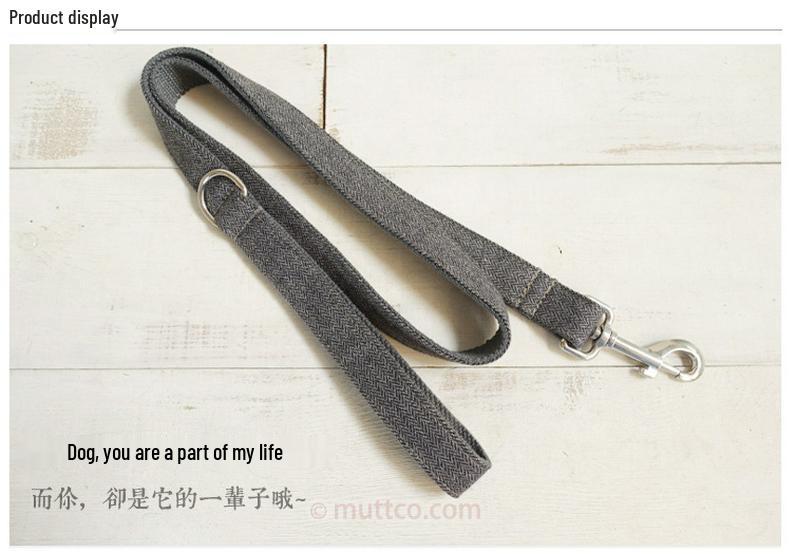 MUTTCO Dog Collar & Leash Set with Bow Tie - UDC-120 Simple Design