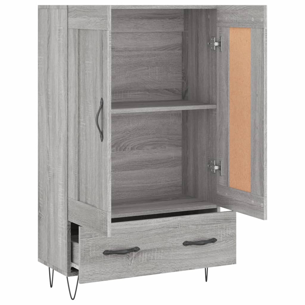 Highboard Gray Sonoma 69.5 X 31 X 115 Cm Engineered Wood