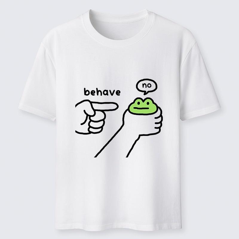 Koran Fashion New T-shirts Casual Loose Summer Dishonest Frog Classic Tees Holiday Pure Cotton Harajuku Chic Tunics Male