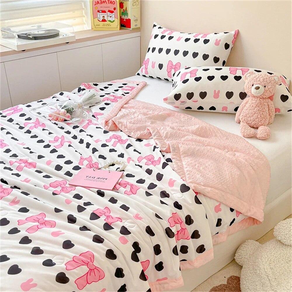 Cotton Summer Quilt Home Sofa Thin Air Conditioning Throw Blanket Soft Office Nap Blanket Bedroom Nap Home Decoration Bed Cover