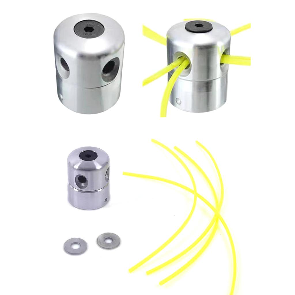Universal 4Line Trimmer Head Replacement Brush Cutter Head For Lawn Mowers With Cutting Ropes Aluminum Alloy Build