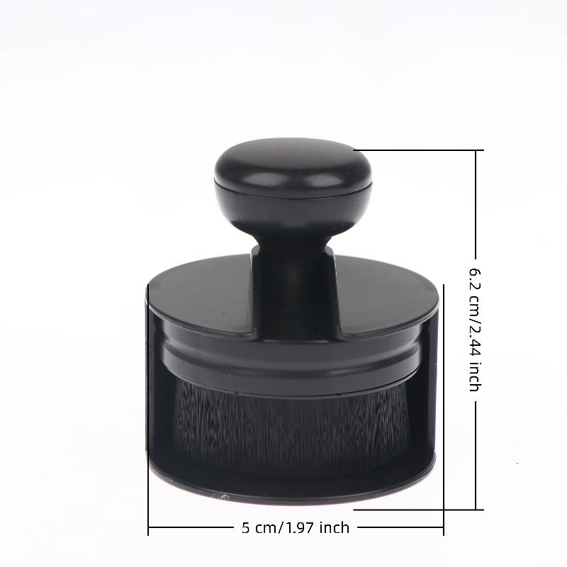 Ergonomics Round Handle Brush With Storage Racks For Car Lnterior Cleaning And Blush And Loose Powder Brush