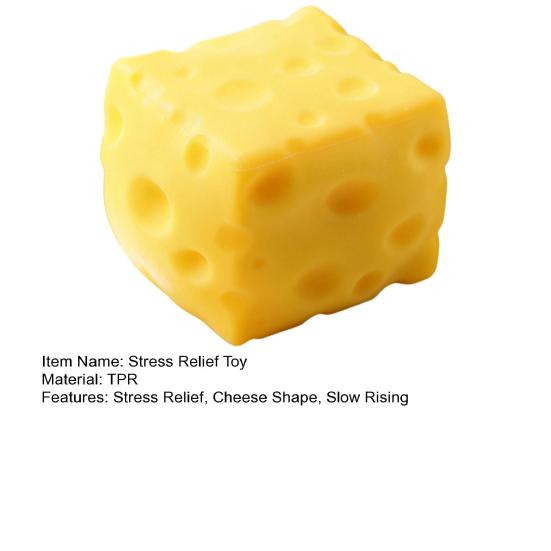Grande Giocattolo Spremibile al Formaggio Sollievo dallo Stress Blocco di Formaggio Giocattolo Fidget Rilassamento Aiuto per la Concentrazione Palla Antistress Cubo di Formaggio Similare Giocattolo Sensoriale