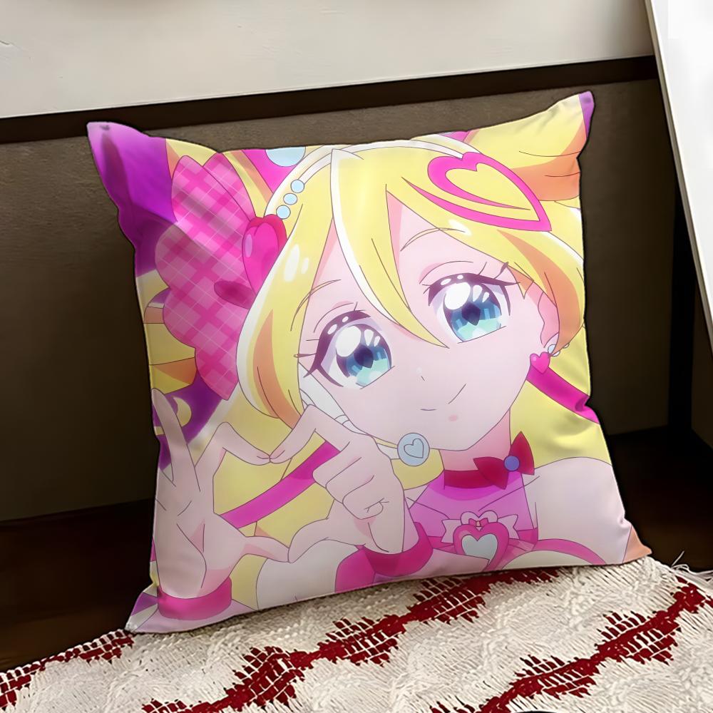 YYou and Idol PPretty Cure Cushion Cover Reversible Soft Durable Pillow Cover Home  Car MultiScene Use for Daily Comfort