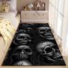 Dark Skulls and Swirling Patterns Carpet Yoga Living Room Room Decor Children's Crawling Mat Doormat Area Rug Games Mat