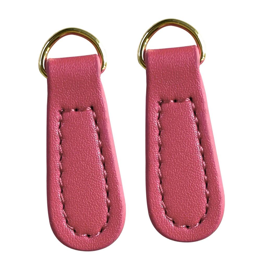 2 Pieces Zipper Pulls PU Leather Replacement Zipper Parts Zip Puller Tag for Luggage Handbags Suitcase Jacket Accessories
