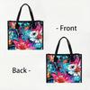 Vibrant Floral Printed Tote Bag Fashion Casual Large Capacity Daily Carry All Purse for Women