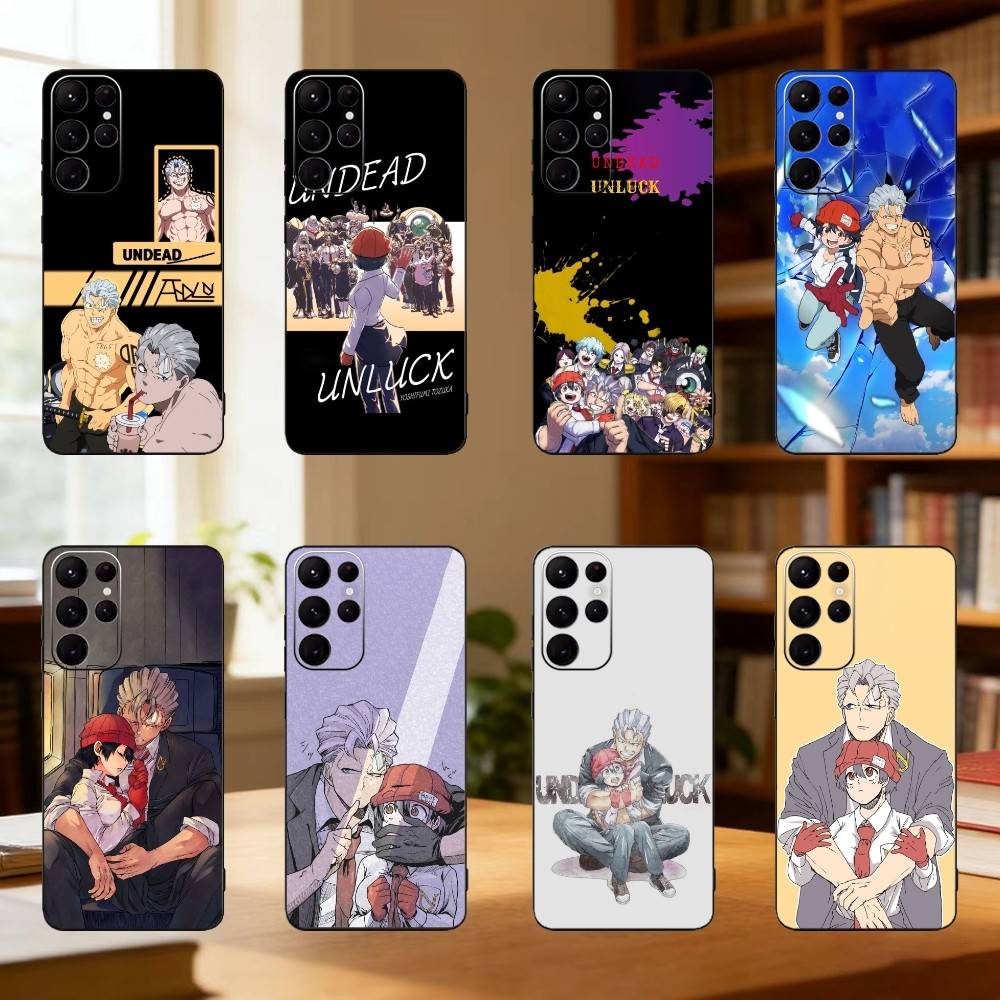 Anime Undead Unluck Andy Phone Case For Samsung S25,24,23,22,30,21,10,9,Ultra,Plus,Lite Soft Black Case