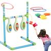 Indoor And Outdoor Beanbag Throwing Game Stand With Lights, 2-in-1 Two-player Competitive Throwing And Ring Game Toy