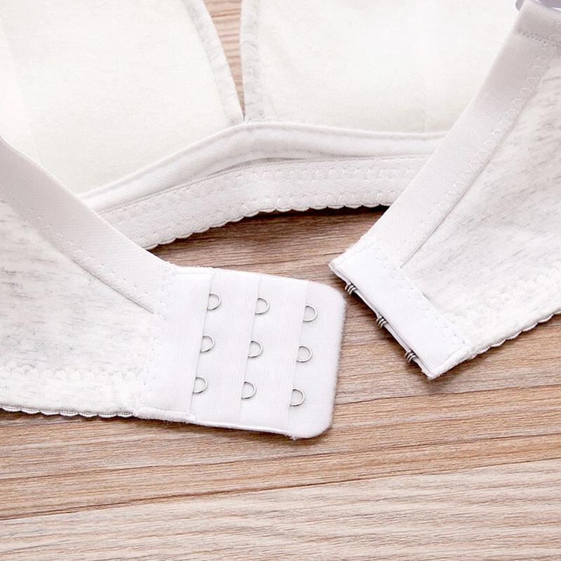 1 st Bekväm Bomull Mjuk Tonårs-BH Trådfri Tränings-BH Enfärgad