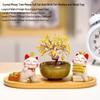 SEE KEAN Fortune Tree with Lucky Cat & Crystal Decor